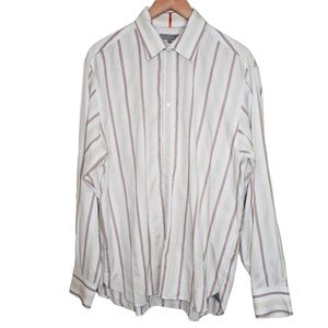 Ted Baker London Striped Cotton Jacquard Button Down Dress Shirt
